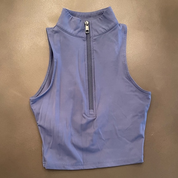 Balance Athletica Tops - Balance Athletica • Cropped Tank Zip Up